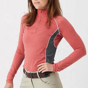 Maillot de base de haute qualité pour femme, équestre, vintage, tricoté, respirant, à manches courtes, pour concours - Product Image 2