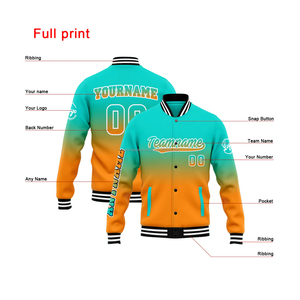 Custom Wool and Leather Varsity <b>Jacket</b> for High School Teams Classic Letterman Style with Front Embroidery Logo and Stand Collar - Product Image 4
