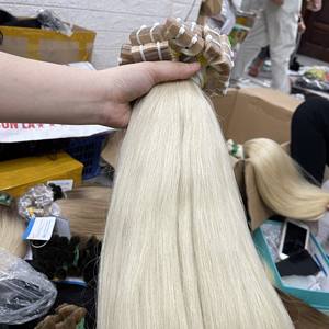 Vietnamese Human Raw Hair Blonde Tape in Raw Vietnamese Hair Extensions Wholesale Straight Cuticle Aligned Tape in Factory Price - Product Image 2
