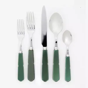 Fourchette élégante plaquée argent, couteau, cuillère, couverts en acier inoxydable, vaisselle, couverts, ustensiles de cuisine lavables au lave-vaisselle - Product Image 3
