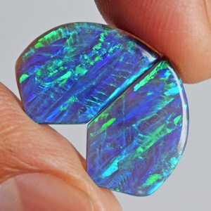 Pendientes de diseño con forma de lujo, cabujones de 3 CTW de 15x10x2 MM, joyería emparejada, par de fabricantes de gemas de ópalo de diseño, par hecho a mano - Product Image 3