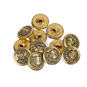 Boutons uniformes en acier avec trous de filetage pour une couture sécurisée Boutons en acier sur mesure pour ensembles de vêtements professionnels - Product Image 1