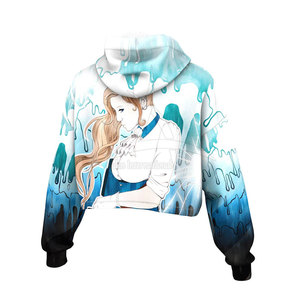 Derniers modèles de sweats à capuche courts en coton/polyester pour l'hiver, décontractés, à manches longues, avec sublimation, couleurs et logo personnalisés, vente en gros - Product Image 3