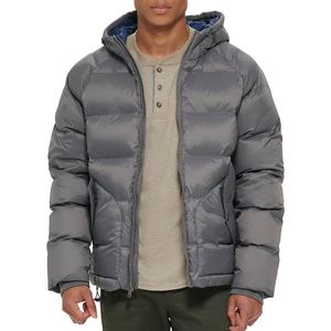 Veste bouffante brillante personnalisée pour hommes OEM manteau isolé à manches longues de haute qualité Veste respirante coupe-vent pour hommes - Product Image 3