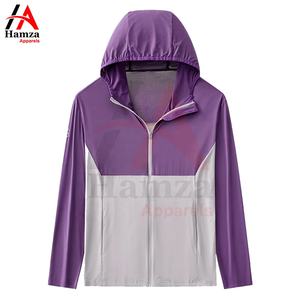 Nuevo diseño de talla grande chaqueta cortavientos de lona transpirable cuello alto logotipo frontal para hombres OEM ropa personalizada Hamza Apparels - Product Image 4