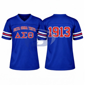 Camiseta Deportiva de Malla de Poliéster para Mujer Delta Sigma Theta Sorority, Diseño Atlético Azul Rey 1913, Antiarrugas y Transpirable - Product Image 2