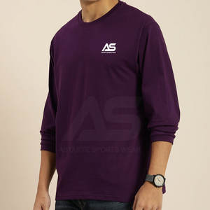 T-shirts à manches longues pour hommes de haute qualité, en coton, à faible MOQ, avec étiquette privée - Product Image 2