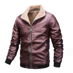 Directo de fábrica, nuevas chaquetas genuino de invierno con cremallera de cuero personalizadas para hombres, motociclista, rompevientos informal, abrigo de negocios Formal - Product Image 4