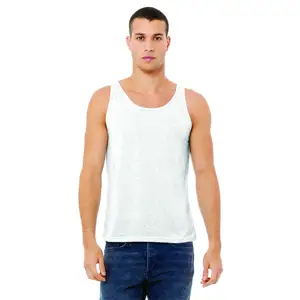 Side Seamed Retail Fit 100% Airlume Combed and Ring Spun Cotton 32 single 4.2 oz Ash Unisex Jersey Tank