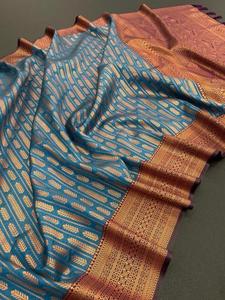 เสื้อนุ่มส่าหรี kanchi kanjivaram Silks ในอินเดีย - Product Image 4