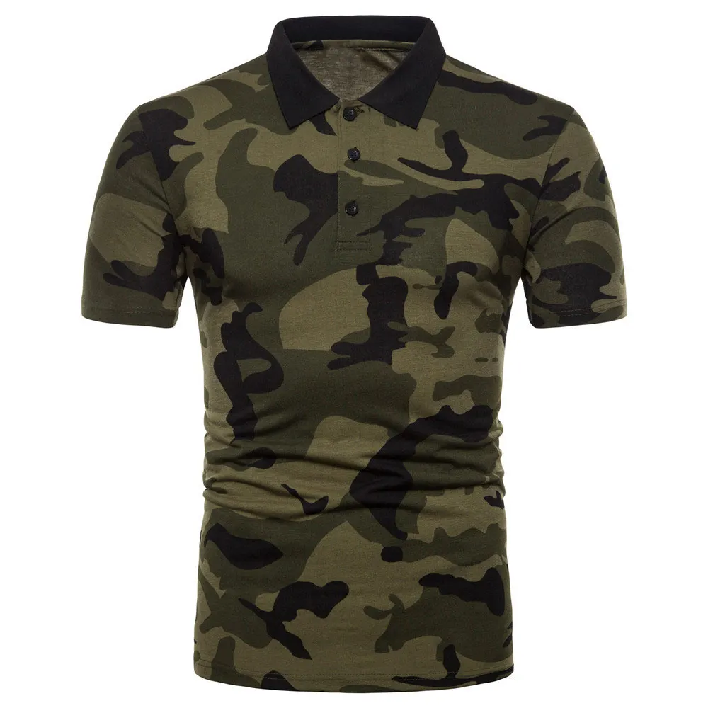 Men Polo Shirt Short Sleeve Army Green Colour Polo Shirt New Clothing Summer Streetwear Casual Fashion Men Polo t shirt