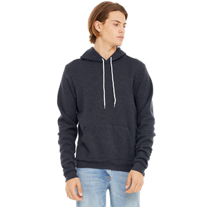 Sweat-shirt unisexe à capuche, bleu marine foncé, coupe classique, 100% coton, doublure en polaire respirante, pull décontracté avec poche avant - Product Image 1