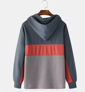 Sweat à capuche zippé élégant, color block, anti-rides, coupe-vent, respirant, pour un usage décontracté en plein air, toutes saisons - Product Image 5