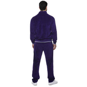 Ensemble de vêtements de sport écologiques 100% coton pour hommes, survêtements décontractés en velours imprimé et solide, séchage rapide et léger - Product Image 5