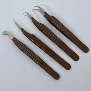 Custom Logo Tweezers Volume Private Label Stainless Steel Lash Tweezer <b>Eyelash</b> Extension Tweezers OEM Service - Product Image 2