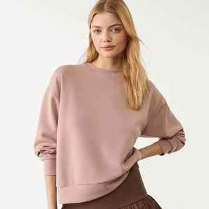 Heavy GSM marca mujer cintura Crop Fleece Sudadera Capucha nuevo estilo moda Crop cintura diseño alto para Otoño Invierno - Product Image 1