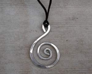Mattel Acier Inoxydable Cercle Irrégulier Petit Pendentif Spirale Ronde Pendentif pour Pendentif Collier Plaqué Argent Simple Spirale - Product Image 1