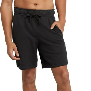 Venta al por mayor de pantalones cortos de lana de alta calidad originales de los hombres de peso pesado con bolsillos de talla grande personalizable y técnicas impresas - Product Image 1