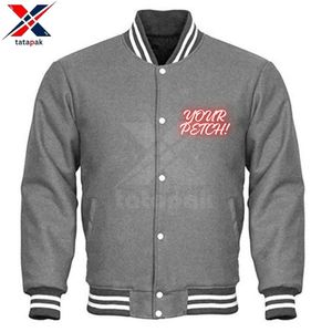 Chaquetas de Cuero Varsity para Hombre, Diseño con Logotipo Bordado, Delgadas y Transpirables, Estilo Universitario de Béisbol, Cuello Alto, Mangas Letterman, Servicio OEM - Product Image 2