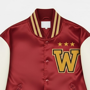 Hot Selling Customized Logo Embroidery <b>Waterproof</b> Windproof <b>Men's</b> Varsity <b>Jacket</b> Best Seller <b>Men</b> <b>Winter</b> Satin Varsity <b>Jacket</b> - Product Image 4