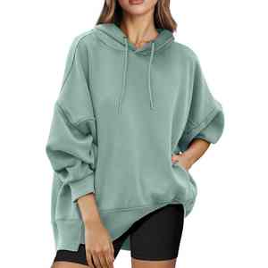 Nouveautés Pulls décontractés pour femmes Sweat à capuche oversize à manches longues avec sweats à capuche et sweat-shirts imprimés de couleur unie - Product Image 1