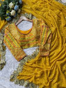 FATEMA FASHION Designer Exclusive Indian Bollywood Traditional Faux Georgette Fabric Salwar Kameez Vêtements de mariage pour femmes indiennes - Product Image 5