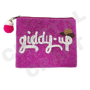 Let's go girls Portefeuille pochette à monnaie en perles de rocaille personnalisé Beau porte-monnaie avec des caractéristiques d'accessoires à la mode - Product Image 6