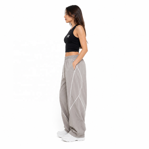 Nylon Relaxed Fit men's pants Drawstring <b>Athletic</b> Track Bottoms Casual Streetwear Lightweight Fashion Wholesale Supplier USA - Product Image 3