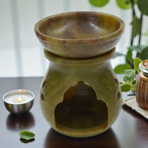 Soapstone <b>Oil</b> <b>Burner</b> | Handcrafted <b>Essential</b> <b>Oil</b> Diffuser | Relaxation & Home Decor | Wholesale Bulk Supply <b>for</b> Spa and Wellness - Product Image 2