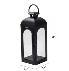 Lanterne décorative pour la maison, lanterne en acier inoxydable, porte-bougie - Product Image 4