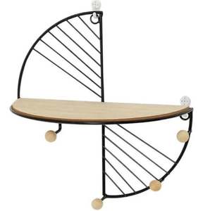 Étagère murale décorative de meilleure qualité pour la décoration de la maison et revêtement en poudre noire au design unique - Product Image 4