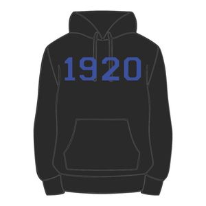 Año de Fundación 1920 Zeta Phi Beta Black Pullover Sudadera con capucha Mezcla de algodón Hermandad de mujeres griega Ropa Bordado personalizado Divine Nine HBCU - Product Image 2