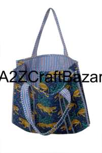 Sac fourre-tout à bandoulière longue en coton matelassé fait main pour femmes, écologique, style bohème indien, sacs à rayures pour courses - Product Image 3