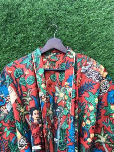 Long Floral Printed Kimono Soft and Comfortable Night Wear Cotton Bath <b>Robe</b> Summer <b>Robe</b> <b>Bridal</b> Kimono - Product Image 4