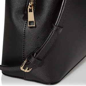 <b>Women's</b> <b>Black</b> Saffiano Leather Handbag with Removable Strap and Chain Decoration Classic Shoulder <b>Bag</b> for Daily Use - Product Image 4