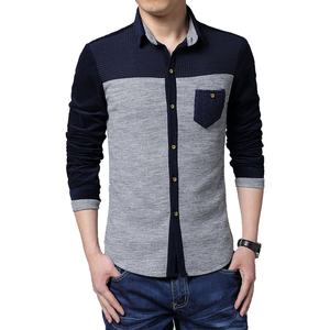 Dernière conception de chemise à la mode pour hommes, de qualité, décontractée, Logo personnalisé, bon marché, prix de gros, OEM pour hommes - Product Image 6