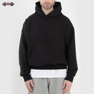 Streetwear personnalisé sans ficelle de haute qualité coupe-vent respirant 100% coton polaire unisexe sweats à capuche en éponge française 300gsm - Product Image 2