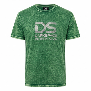 Vente en gros de t-shirt haut de gamme 100% coton Streetwear style décontracté délavé à l'acide strass manches courtes coupe ajustée de haute qualité vierge - Product Image 1