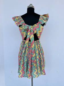 Robe longue en coton imprimé de fleurs pour femmes-Robe longue décontractée indienne pour l'été et le printemps - Product Image 4