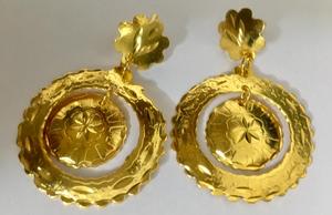 Micro Pendientes chapados en oro de 18 quilates hechos a mano, Perla de circón, plata, latón, hebra de joyería para mujeres africanas, ropa de fiesta, boda Vintage - Product Image 3