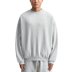 100% coton hiver OEM personnalisé hommes col montant pull pull solide motif anti-boulochage polaire - Product Image 3