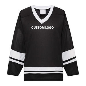 Blank Ice Hockey Practice Jersey Team Wear Uniform, <b>Top</b> Quality in <b>White</b> and Black Color Men Wear Hockey Shirt - Product Image 1