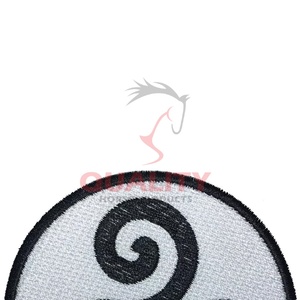 Premium Quality Custom Embroidered Letter Badges Iron-On Logo Embroidered Flower Shape Badges for Hats Heat Press Fashion Badges - Product Image 4