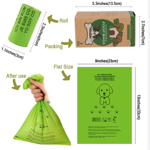 Heavy-Duty Eco-Friendly Biodegradable with Cardboard Poop <b>Bags</b> for Dogs Portable Cartoon Style Pet Poop <b>Bags</b> - Product Image 1