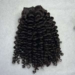 Extensiones de Cabello Humano Virgen con Cutícula Alineada, Estilo Rizado Euroasiático, No Remy, Doble Trama a Máquina, Precio Económico - Product Image 3