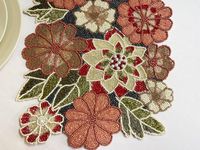 Chemin de table en perles de verre au design floral Chemin de table pour buffet Assiette de table pour chargeur de table Chemin de table en perles de verre Décor moderne