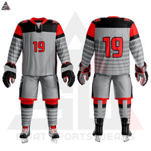 Haute qualité 100% Polyester coupe régulière ensembles d'uniformes de Hockey sur glace sans couture séchage rapide unisexe adulte dernière arrivée - Product Image 2