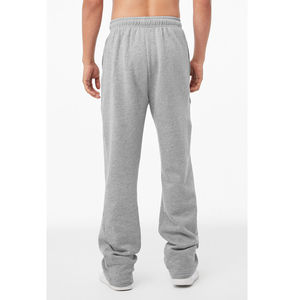 Pantalones de chándal informales para hombre, pantalones de chándal de pierna recta de algodón polar en blanco pesado Unisex para hombre con servicio de OEM impreso con logotipo personalizado - Product Image 3