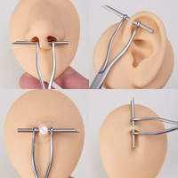 1 pièce Pince à piercing et tatouage réutilisable certifiée CE en acier chirurgical, outils pour ancre dermique, hémostatique, forceps, perforateurs, septum