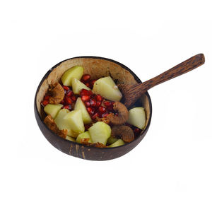 Cuenco de madera natural desechable, vajilla de cáscara de coco, fruta, postre, ensaladas, diseño moderno, almacenamiento para fiestas, Comprador comercial, comida - Product Image 1